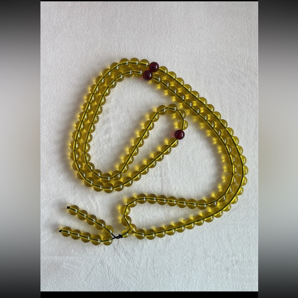 New faux amber stretchy beads